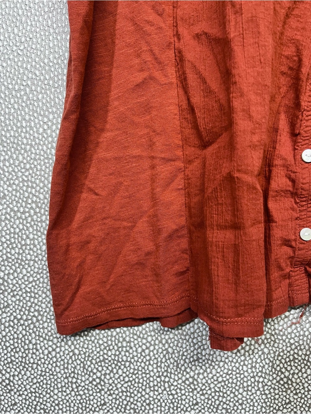 XXL Maurices Rust Ruffle-Sleeve Button Front Tank Top - Picture 3 of 7